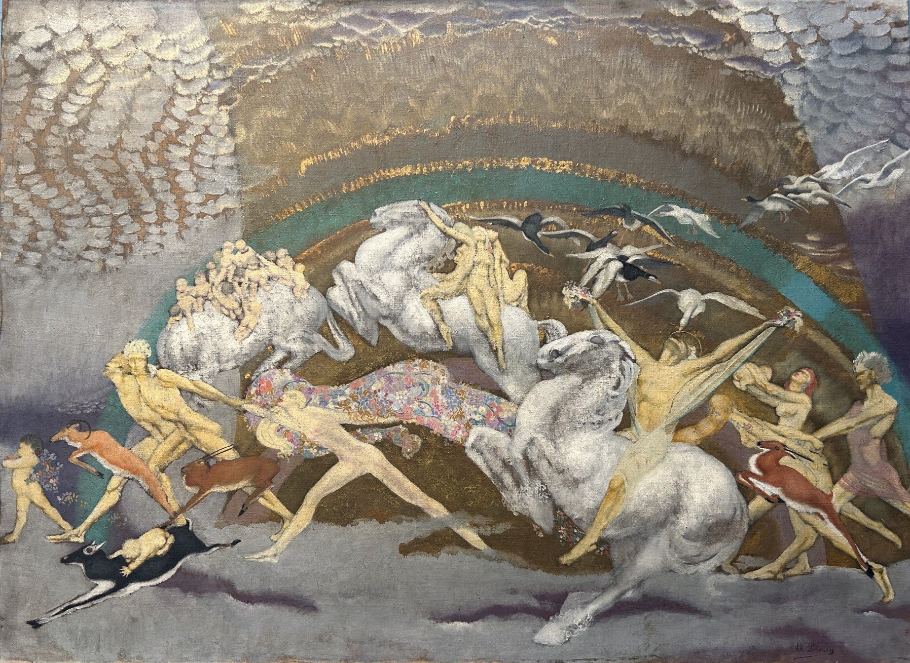 Anna Zinkeisen - The Life Force, oil on canvas, 20th century - Darnley Fine Art