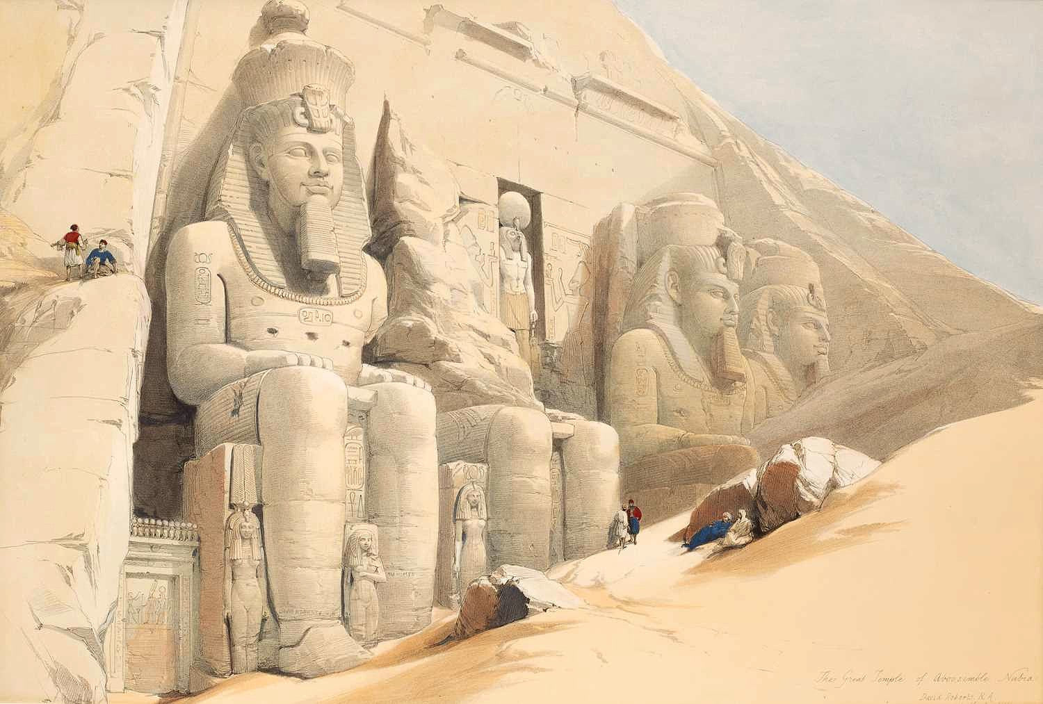 Colossal figures in front of Aboo-Simbel