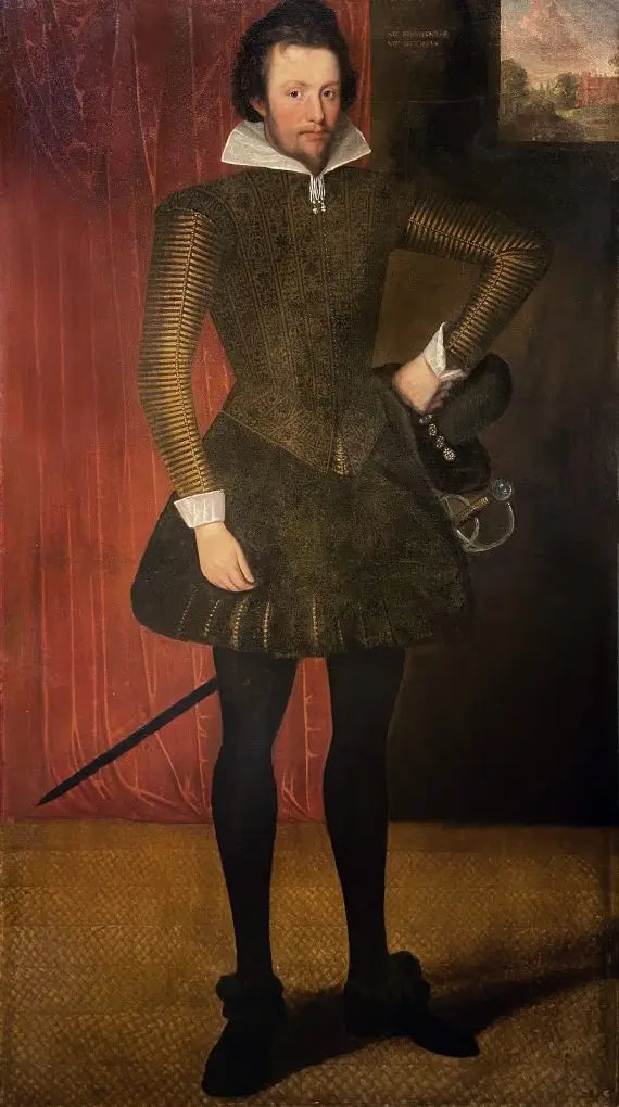Studio of Marcus Gheeraerts the Younger - Portrait of Sir Rowland Cotton, oil on canvas, 17th century - Darnley Fine Art