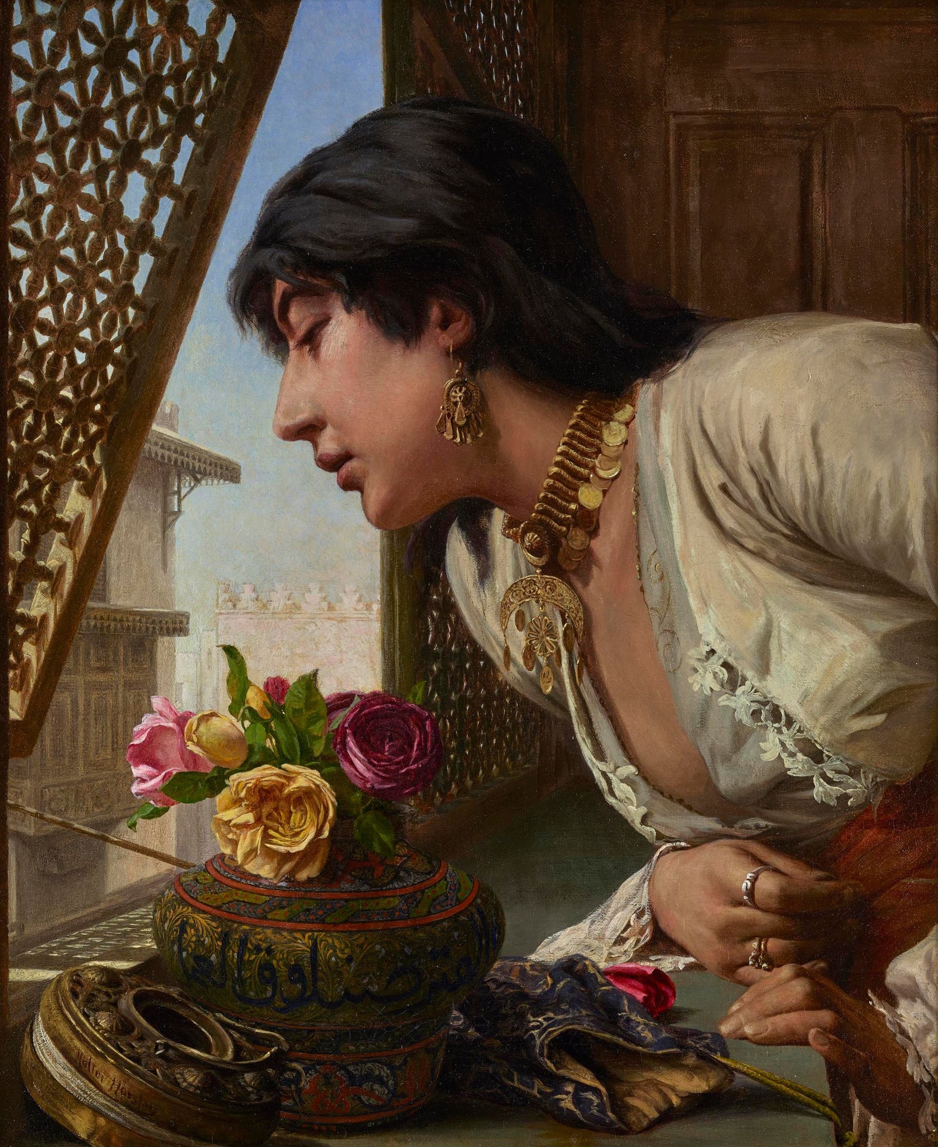 Walter Charles Horsley - The Distraction, oil on canvas, 19th century - Darnley Fine Art