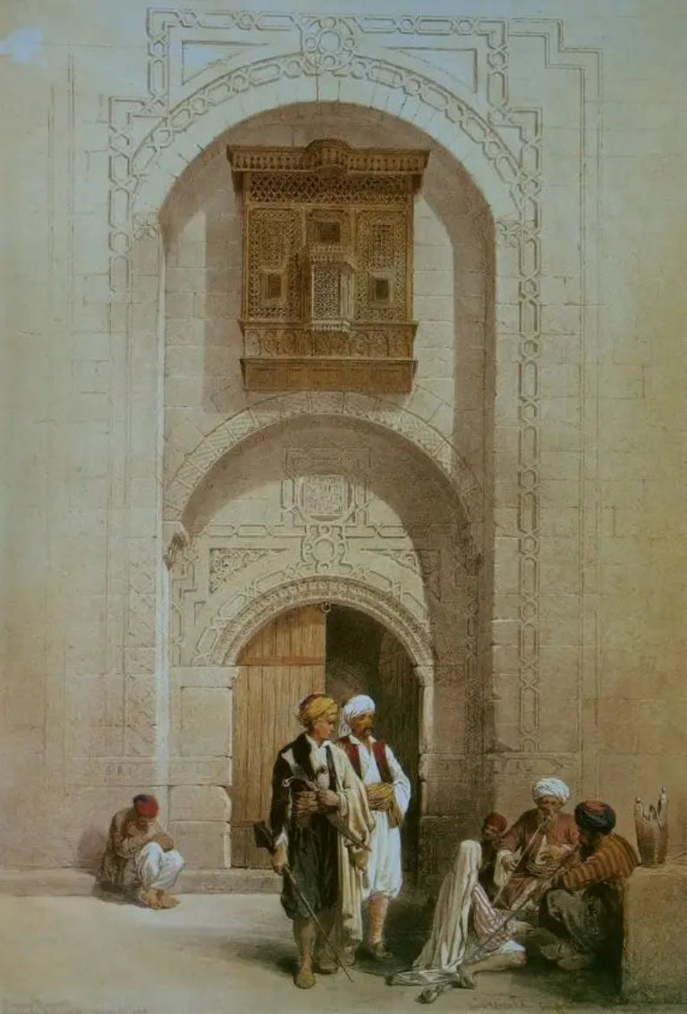 David Roberts - A Modern Mansion, lithograph, 19th century - Darnley Fine Art