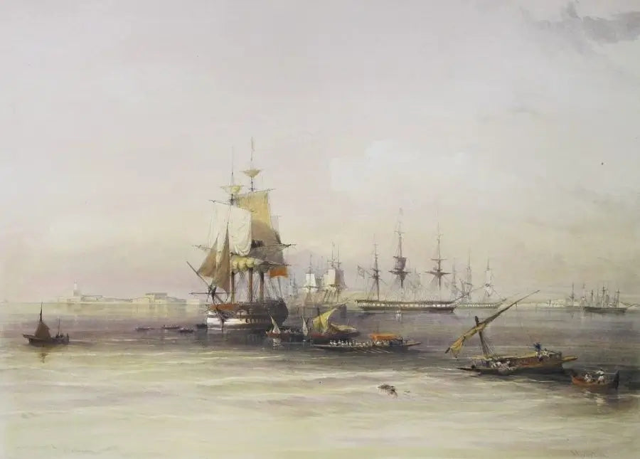 David Roberts - Approach to Alexandria, lithograph, 19th century - Darnley Fine Art