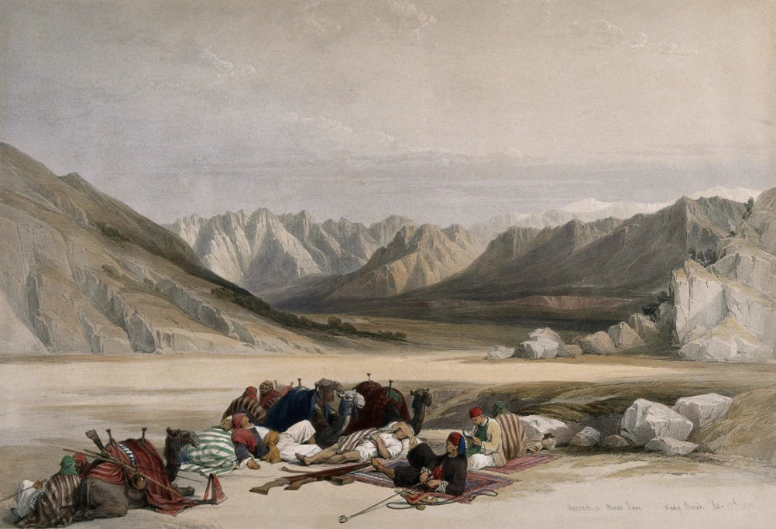 David Roberts - Approach to Mt Sinai, lithograph, 19th century - Darnley Fine Art