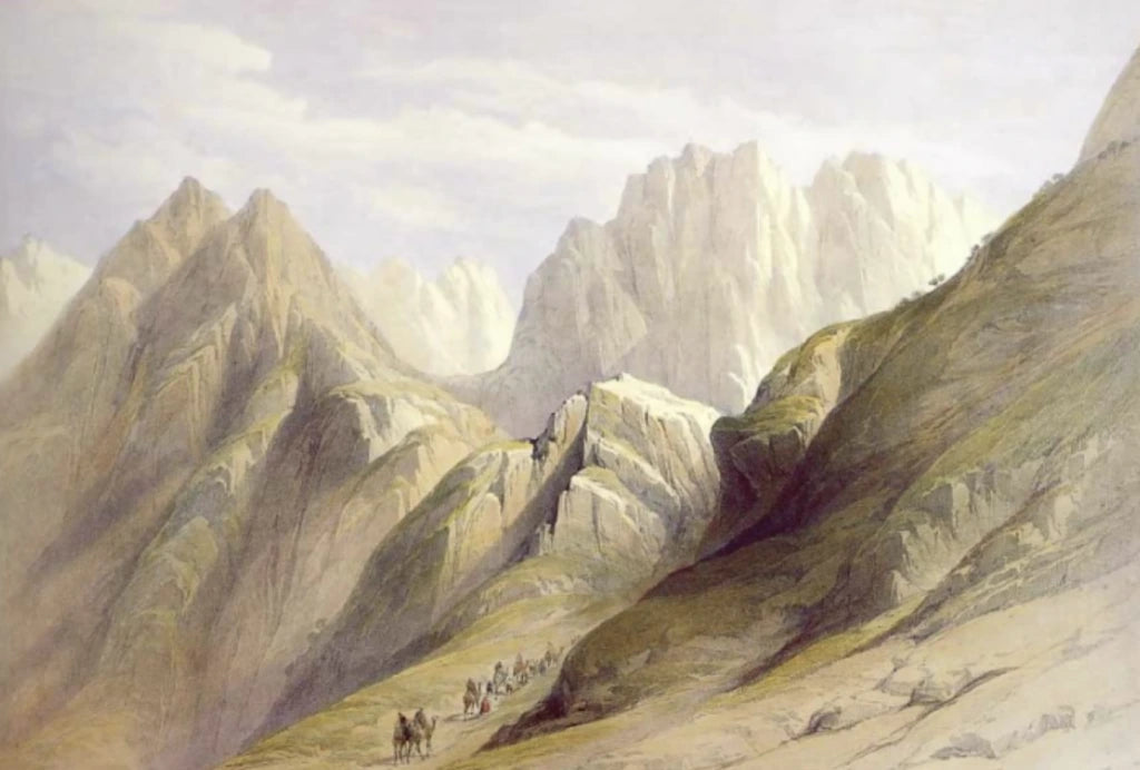 David Roberts - Ascent of the Lower Range of Mt Sinai, lithograph, 19th century - Darnley Fine Art