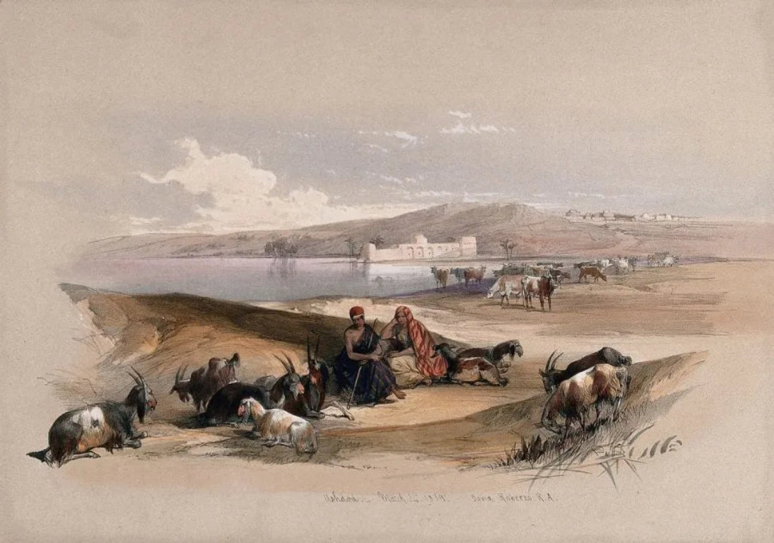David Roberts - Ashdod, lithograph, 19th century - Darnley Fine Art