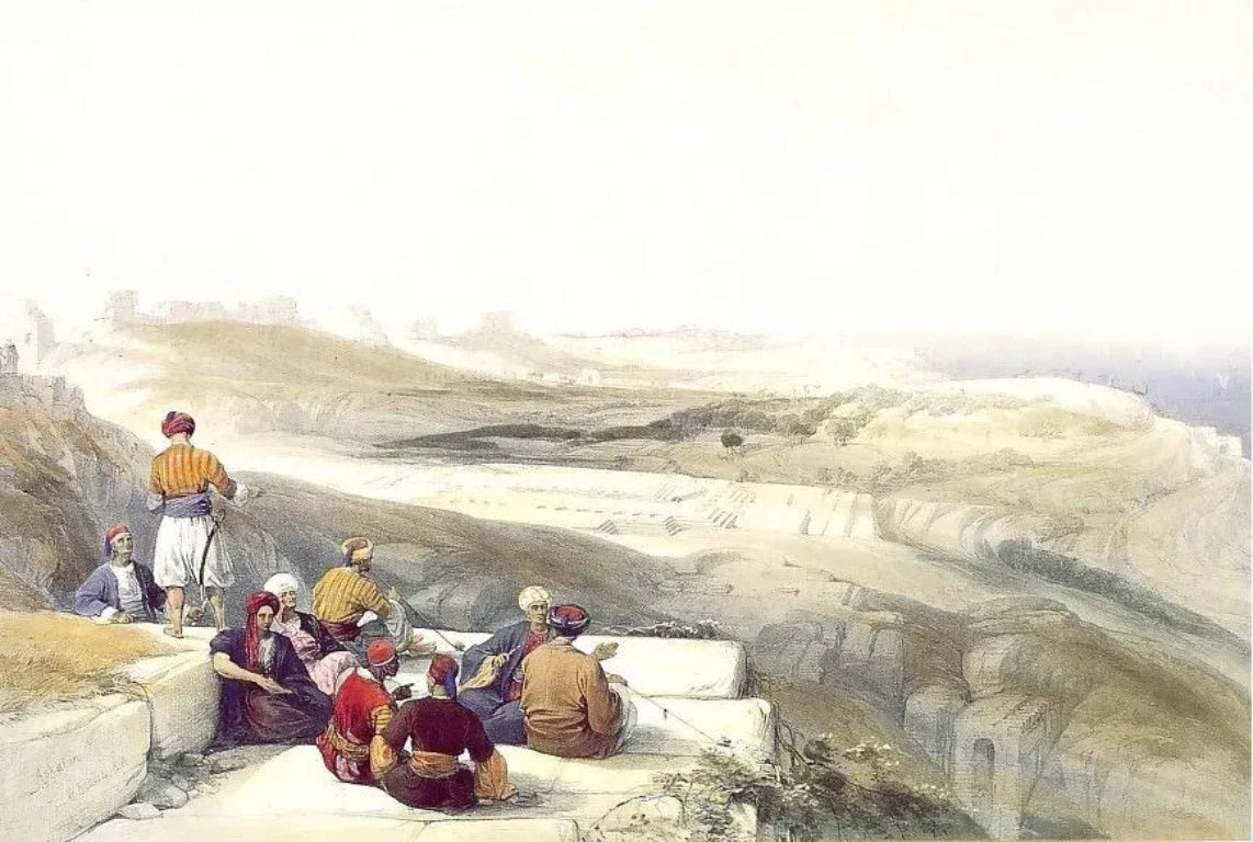 David Roberts - Askelon, lithograph, 19th century - Darnley Fine Art