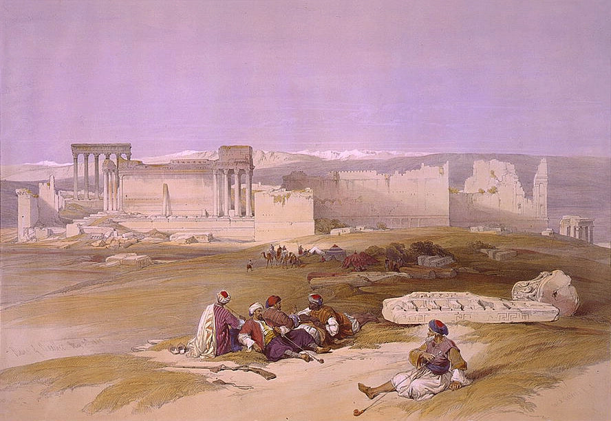 David Roberts - Baalbec, General View, lithograph, 19th century - Darnley Fine Art