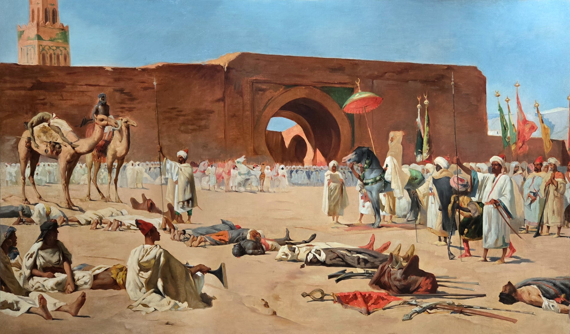 Benjamin Constant - Scene of a Massacre, oil on canvas, 19th century - Darnley Fine Art