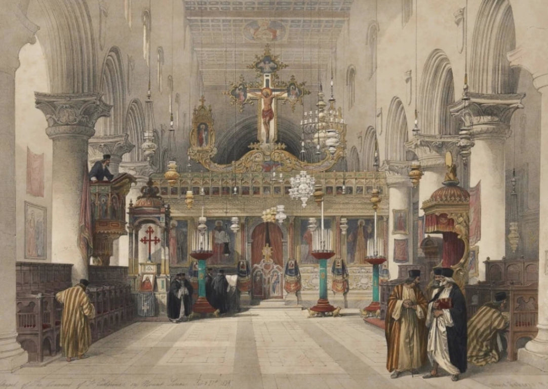 David Roberts - Chapel of the Convent of St Catherine, lithograph, 19th century - Darnley Fine Art