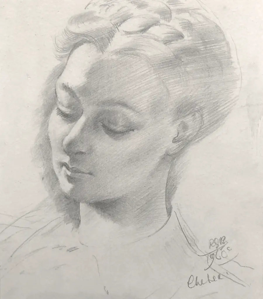 RSB - Chelsea, graphite on paper, mid 20th century - Darnley Fine Art