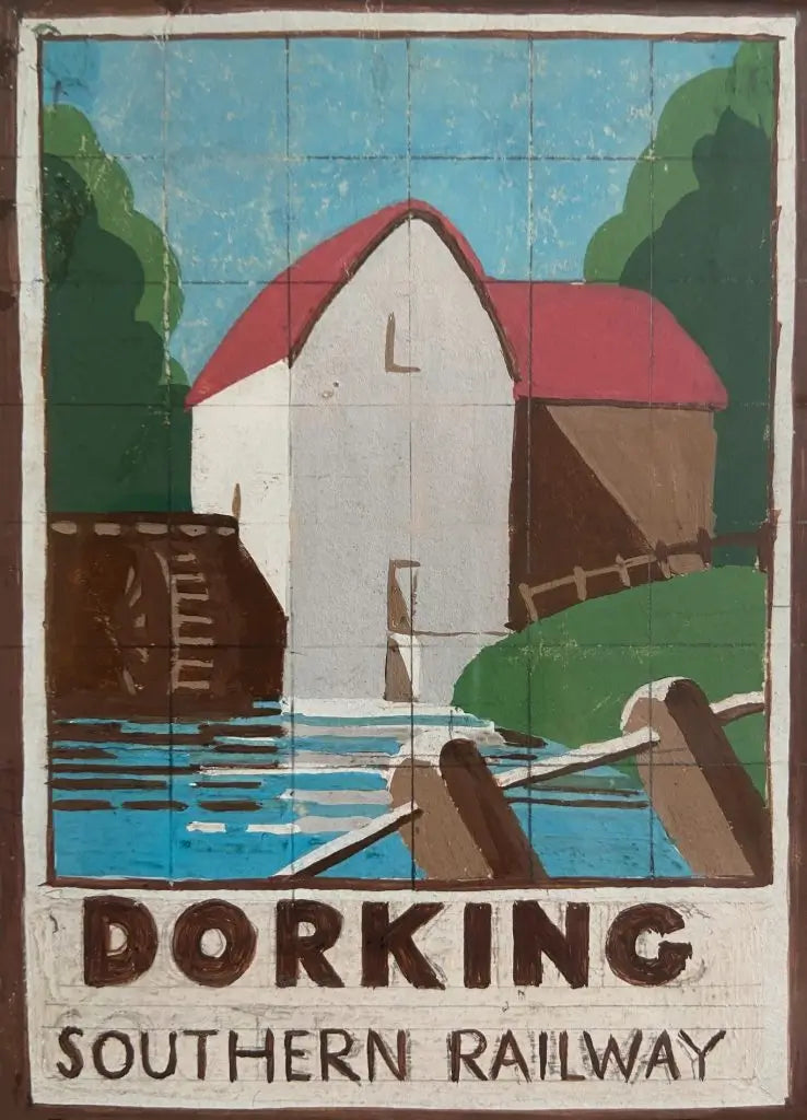 Gerald Mac Spink - Dorking, Southern Railway, gouache on paper, 20th century - Darnley Fine Art