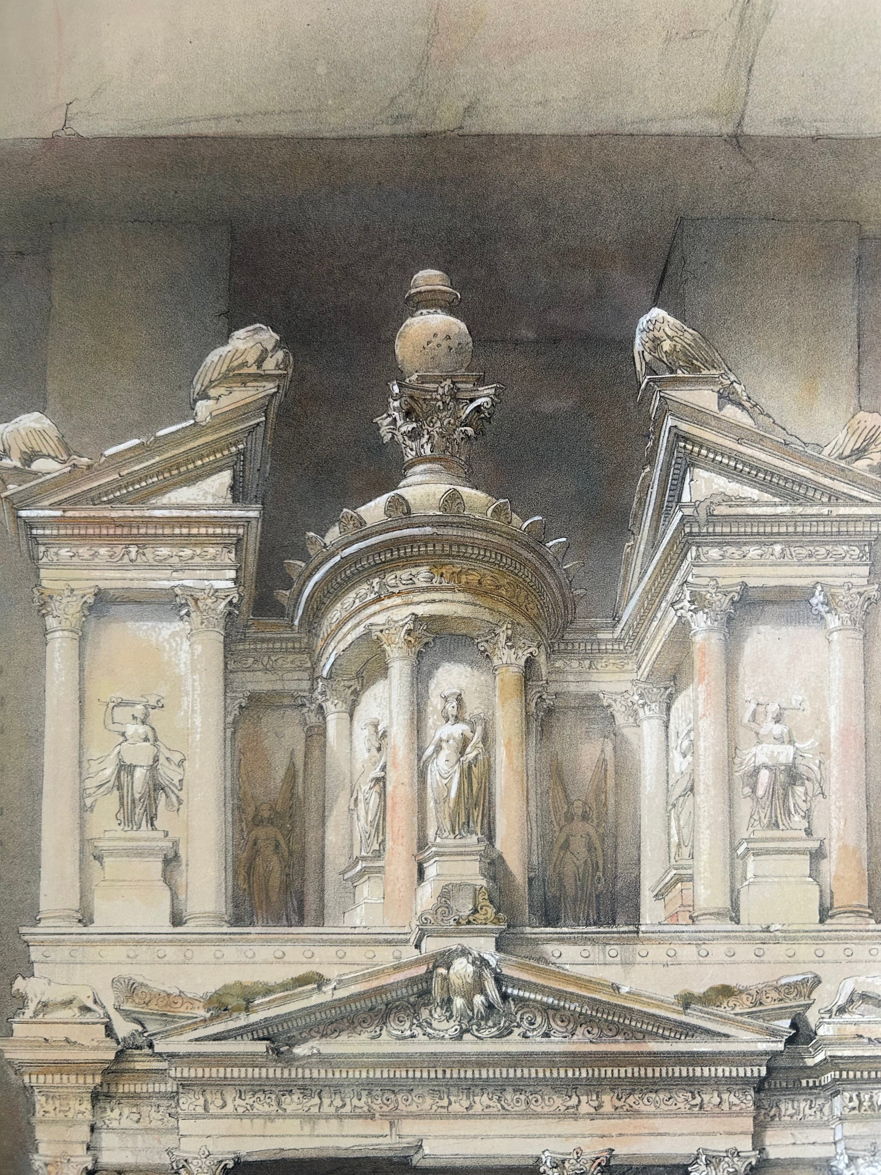 David Roberts - El Khasne, Petra, lithograph, 19th century - Darnley Fine Art