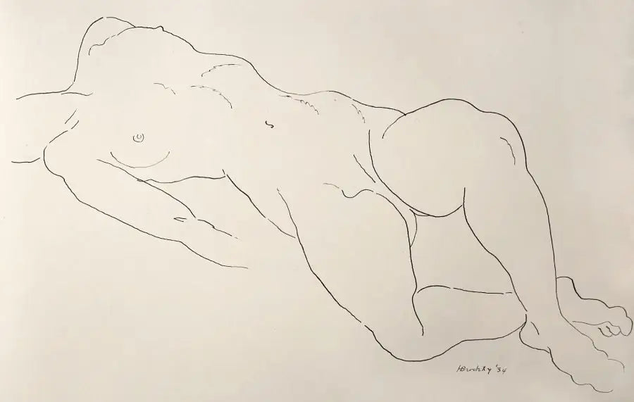 Horace Brodsky - Essence of Line, ink on paper, 20th century - Darnley Fine Art