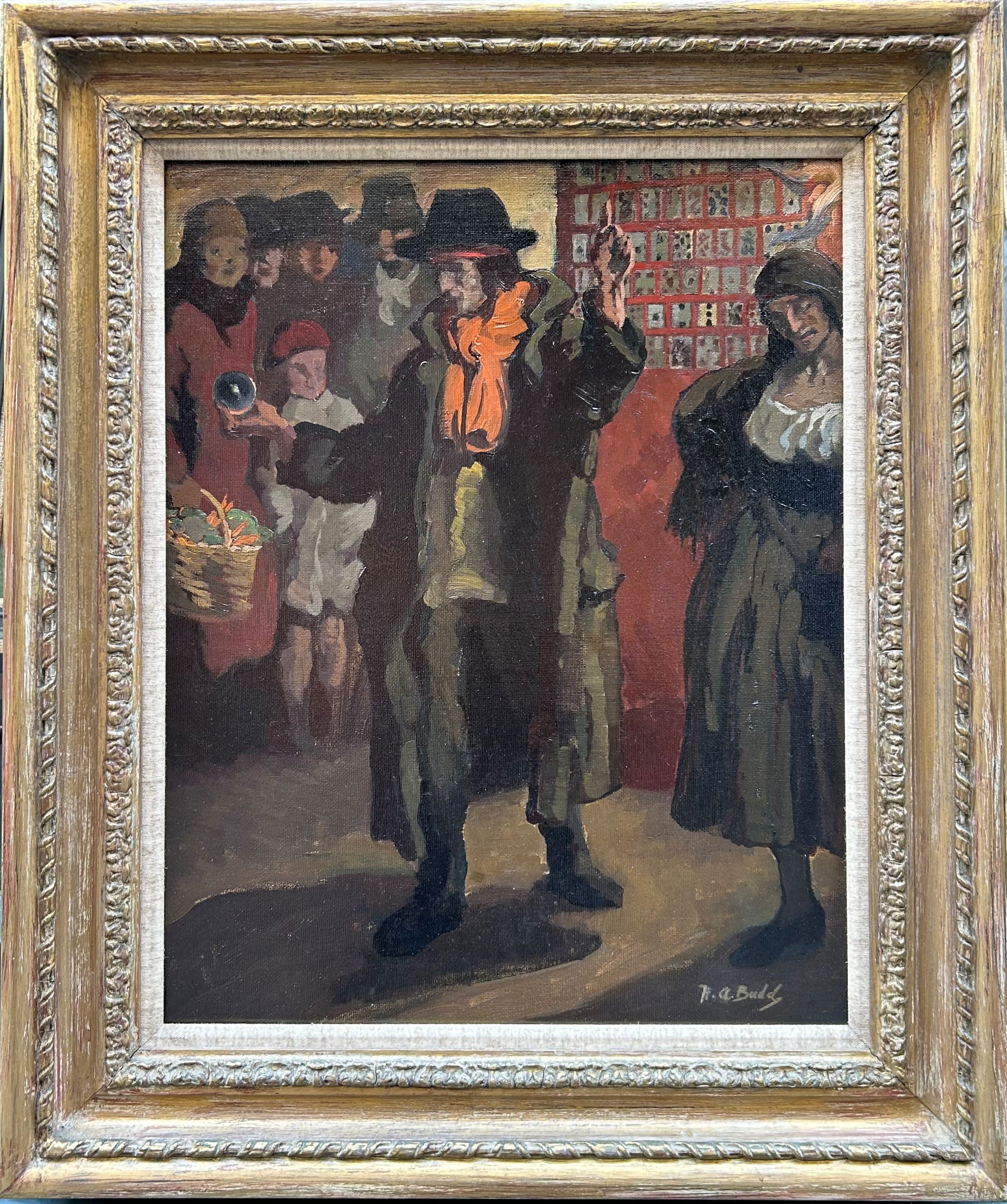 Herbert Ashwin Budd - The Fortune Teller, oil on canvas, 20th century - Darnley Fine Art