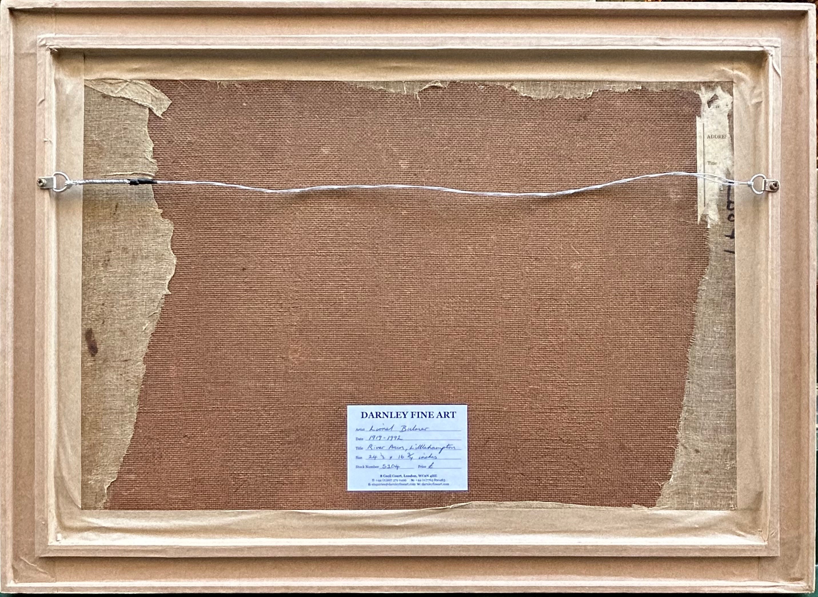 Lionel Bulmer - River Arun, Littlehampton, oil on board, 20th century - Darnley Fine Art