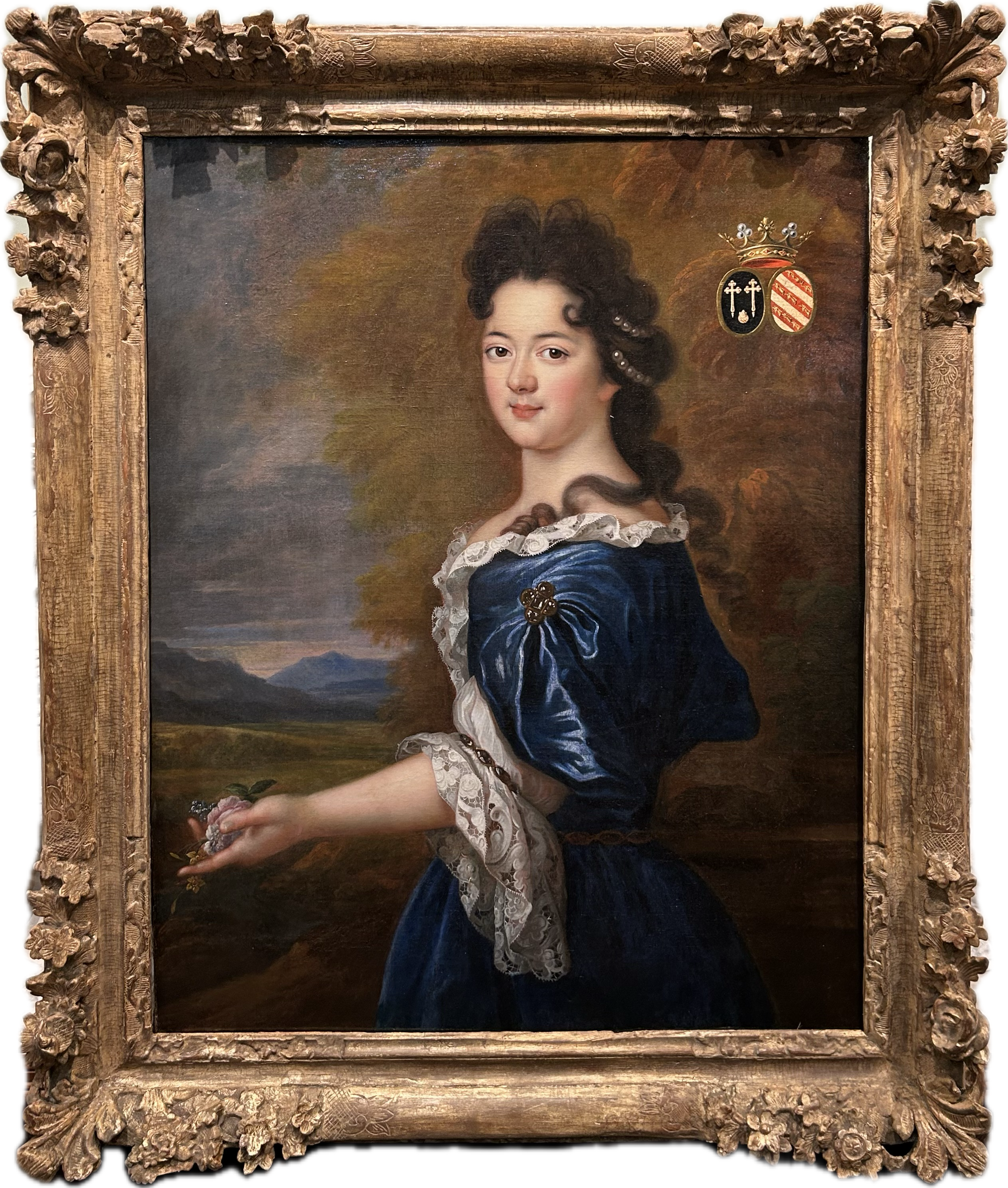 Pierre Mignard - Portrait of Marie Therese de Bourbon, Princess of Conti, oil on canvas, 17th century - Darnley Fine Art