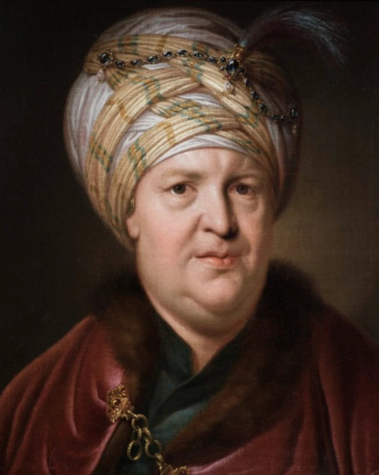 Giovanni Battista Lampi - Portrait of a Gentleman in Levantine Dress, oil on canvas, late 18th century - Darnley Fine Art