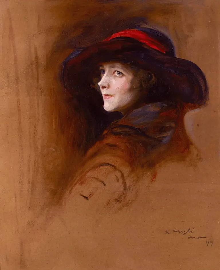 Philip de Laszlo - Portrait of Marion Johnson, oil on board, 20th century - Darnley Fine Art