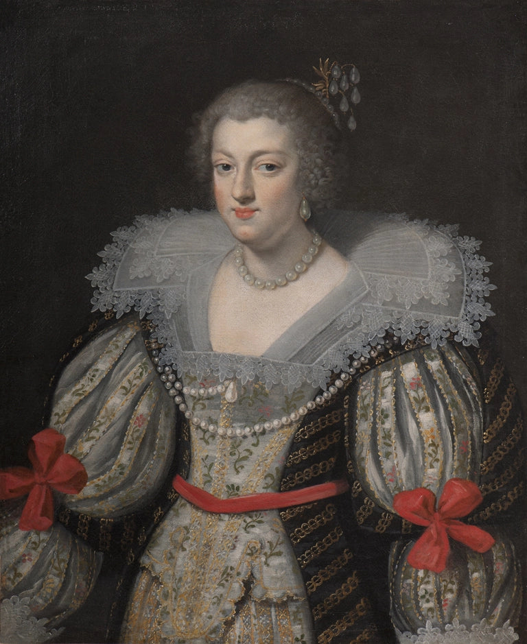 Circle of Daniel Dumonstier - Portrait of Anne of Austria, oil on canvas, 17th century - Darnley Fine Art