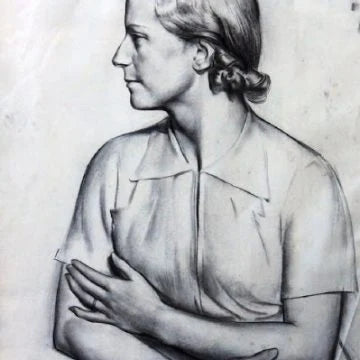 James Stroudley - Portrait of a Lady, graphite on paper, 20th century - Darnley Fine Art