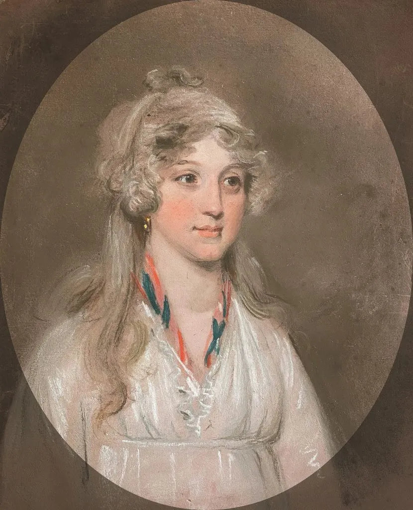 John Raphael Smith - Portrait of a Young Woman, pastel on paper on canvas stretcher, 18th century - Darnley Fine Art
