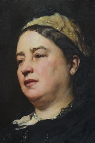 Frank Holl - Portrait of Miss Tonks, oil on canvas, late 19th century - Darnley Fine Art