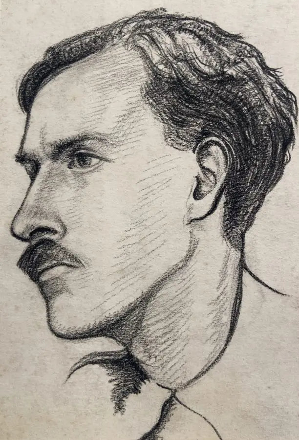 H Graham Gilbert - Portrait of Vivian Bewick, graphite on paper, 20th century - Darnley Fine Art