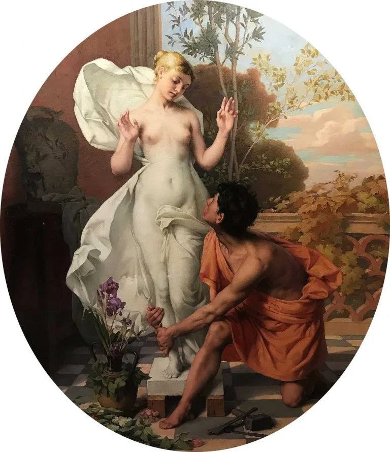 Francois-Emile Ehrmann - Pygmalion, oil on canvas, 19th century - Darnley Fine Art