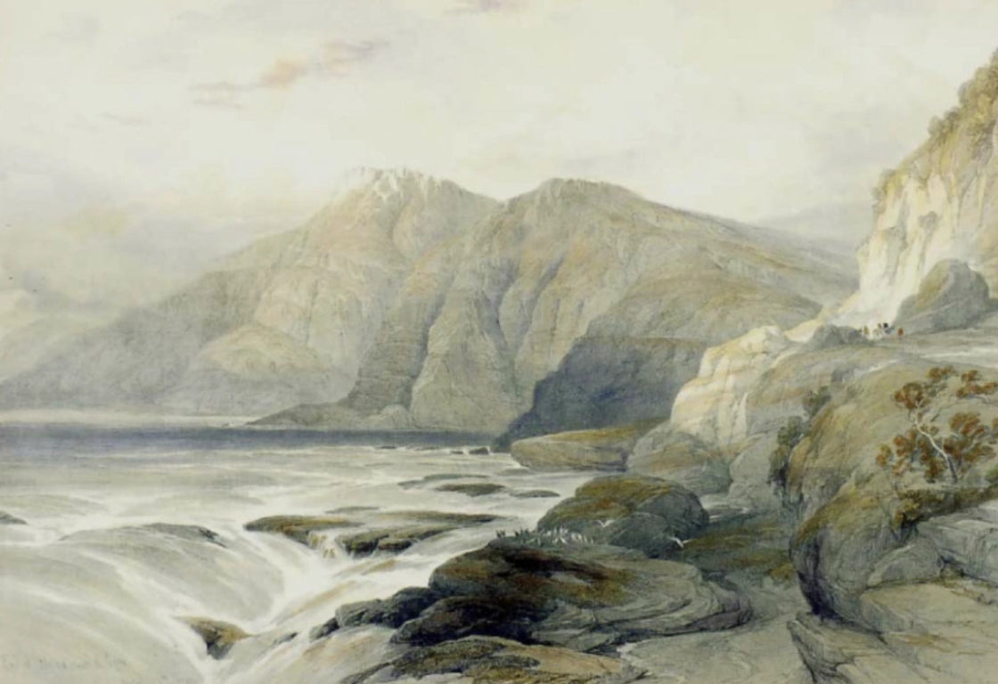 David Roberts - Ras el Alrad, Coast of Syria, lithograph, 19th century - Darnley Fine Art