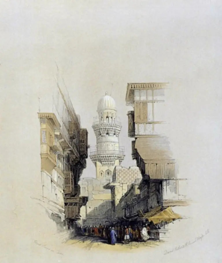 David Roberts - Scene in Street, Cairo, Title Vignette, lithograph, 19th century - Darnley Fine Art