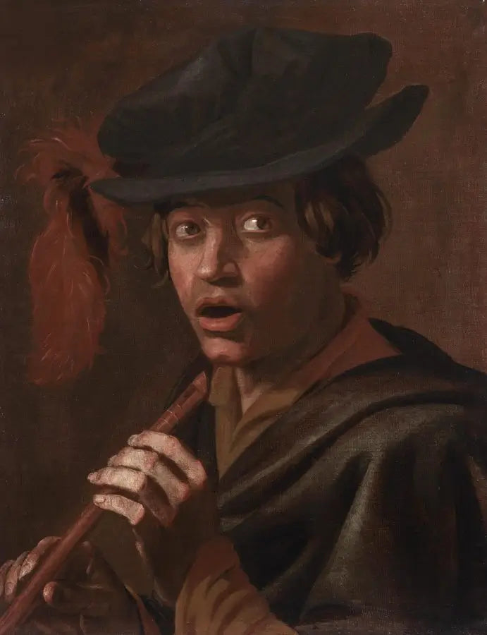 Circle of Hendrick ter Bruggen - The Musician, oil on canvas, late 17th century - Darnley Fine Art