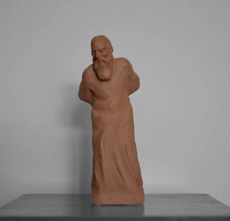 Christian Mizon - The Scholar, red clay, 21st century - Darnley Fine Art