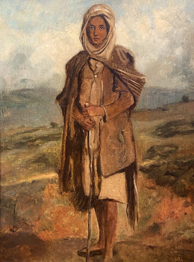European School - The Bedouin, oil on panel, 19th century - Darnley Fine A