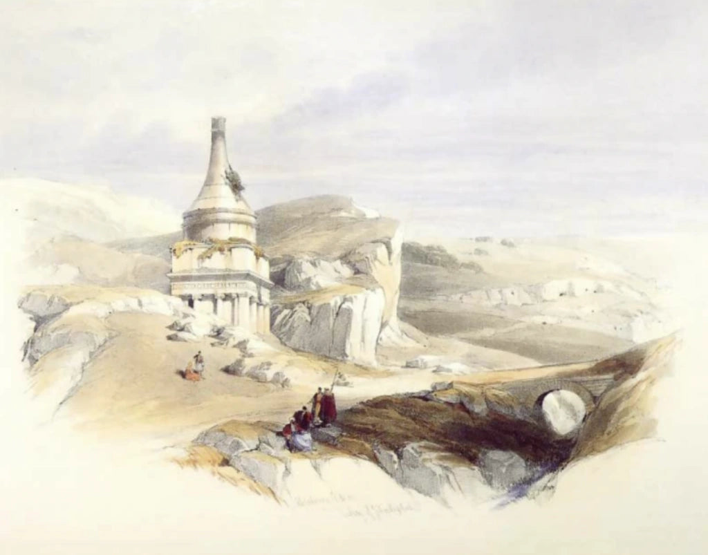 David Roberts - The Pillar of Absalom, lithograph, 19th century - Darnley Fine Art