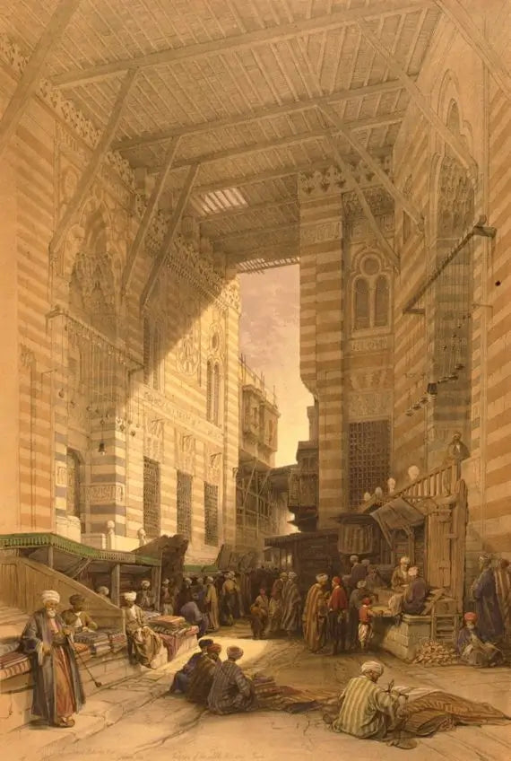 David Roberts - The Silk Mercers' Bazaar, lithograph, 19th century - Darnley Fine Art