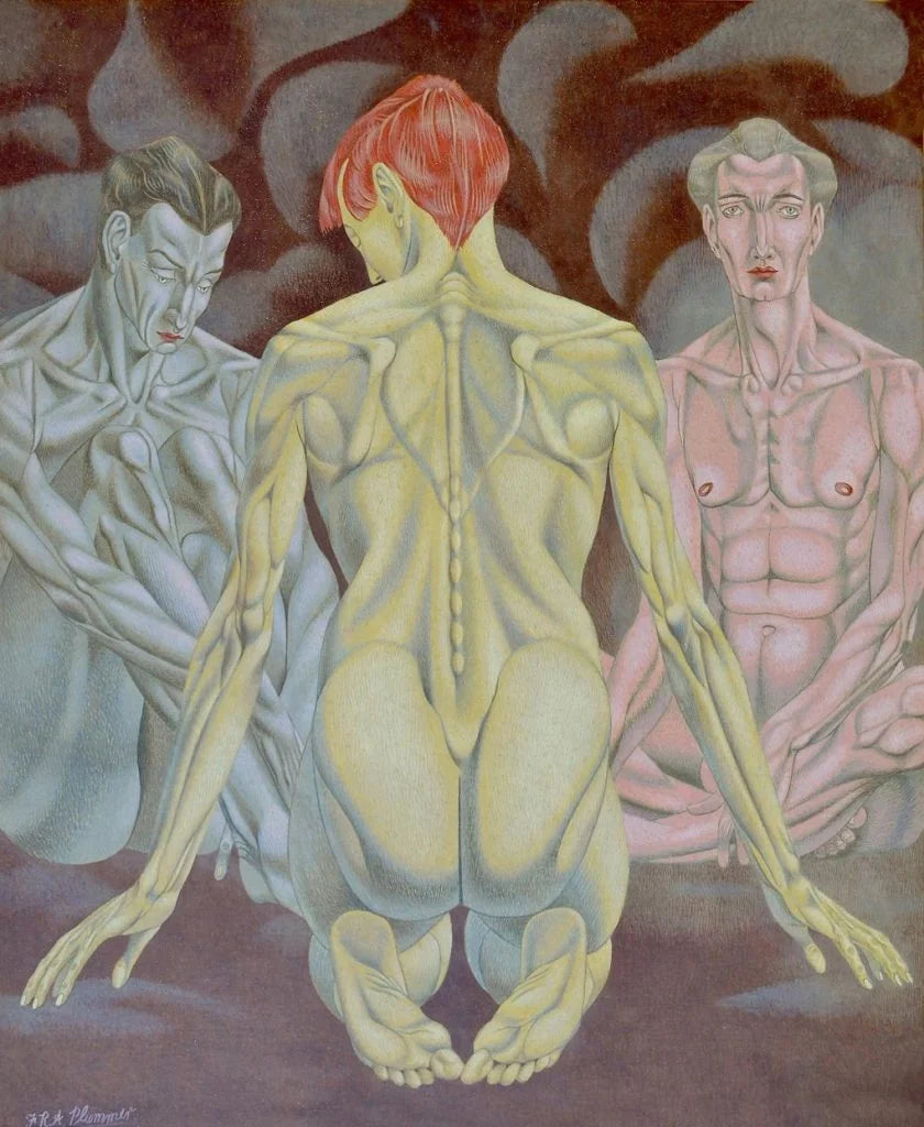 Francis Plummer - The Triple Deity, egg tempera on board, 20th century - Darnley Fine Art