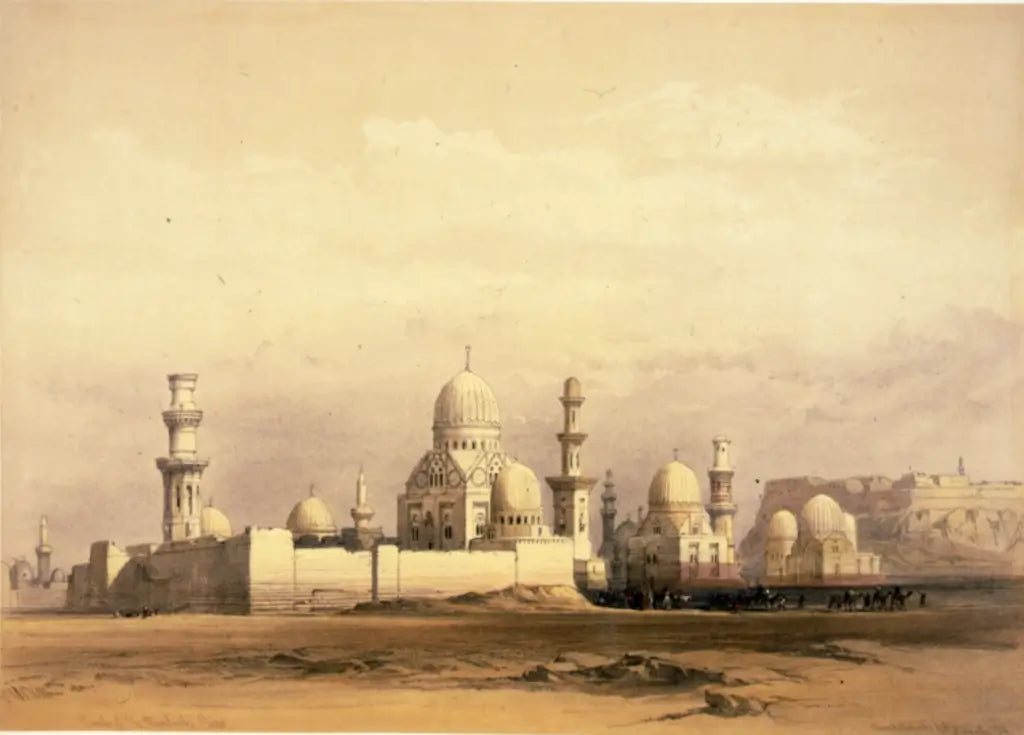 David Roberts - Tombs of the Mamlouks, Cairo, lithograph, 19th century - Darnley Fine Art