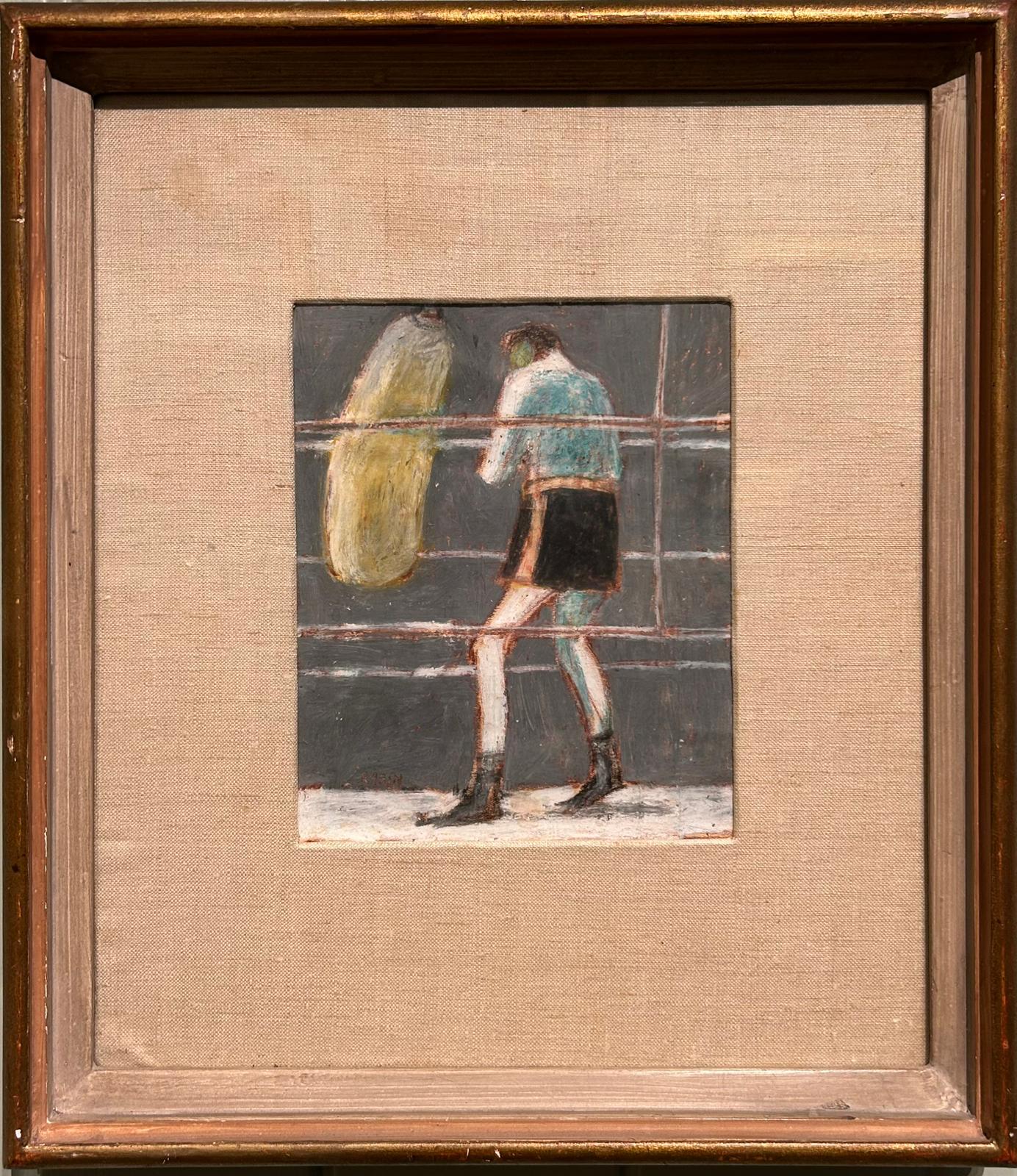 Samuel Rabin - A Work Out, pastel and wax crayon on paper, 20th century - Darnley Fine Art