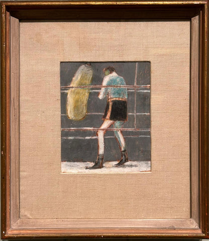 Samuel Rabin - A Work Out, pastel and wax crayon on paper, 20th century - Darnley Fine Art