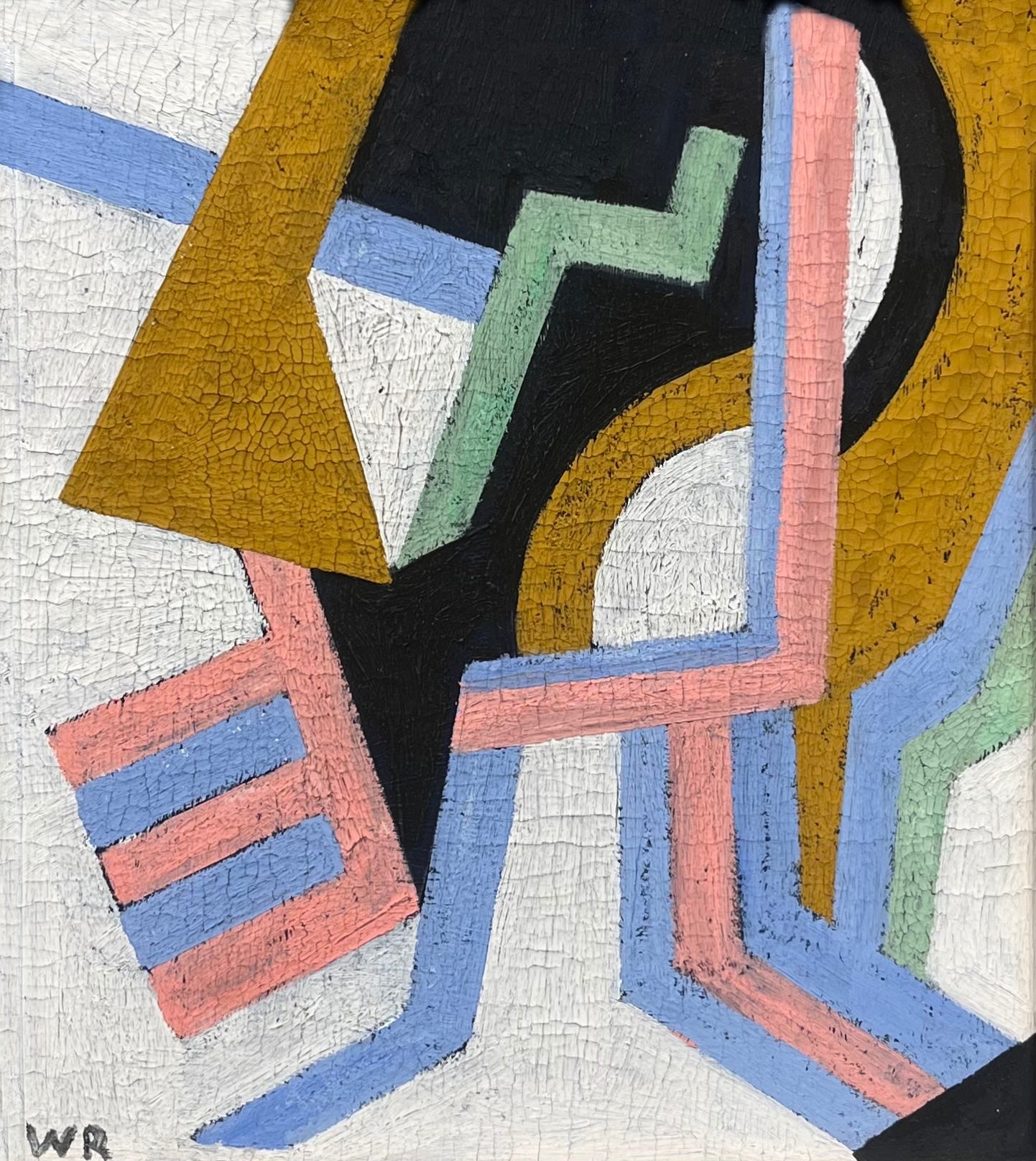 British School - The Vortex, oil on paper, 20th century - Darnley Fine Art