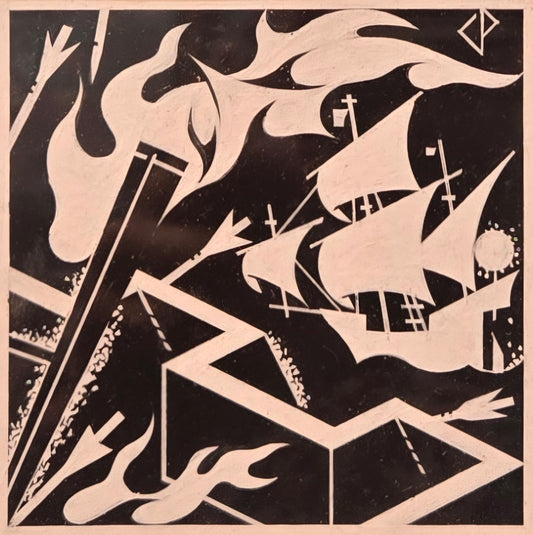 Charles Paine - Invasion, gouache, 20th century - Darnley Fine Art