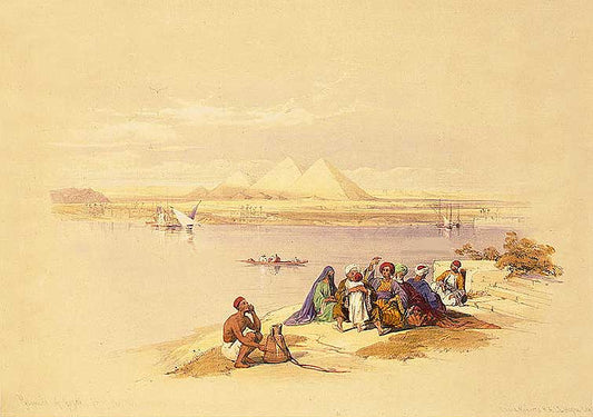 Pyramids of Geezeh, From The Nile