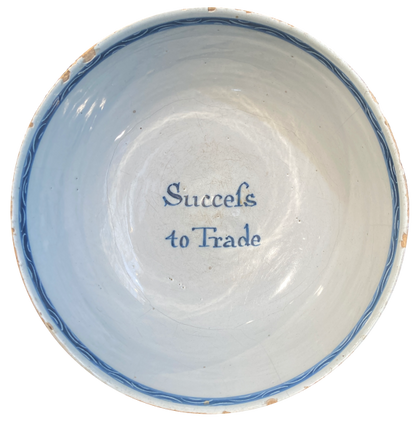 English School - Delftware Bowl, glazed Delft pottery, 18th century - Darnley Fine Art