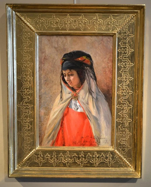 Eugene Alexis Girardet - The Gold Brooch, oil on panel, late 19th century - Darnley Fine Art