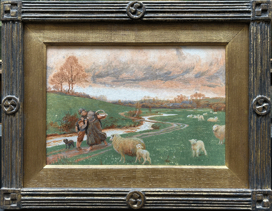 Frederick Walker - The Right of Way, watercolour and bobycolour on paper, 19th century - Darnley Fine Art
