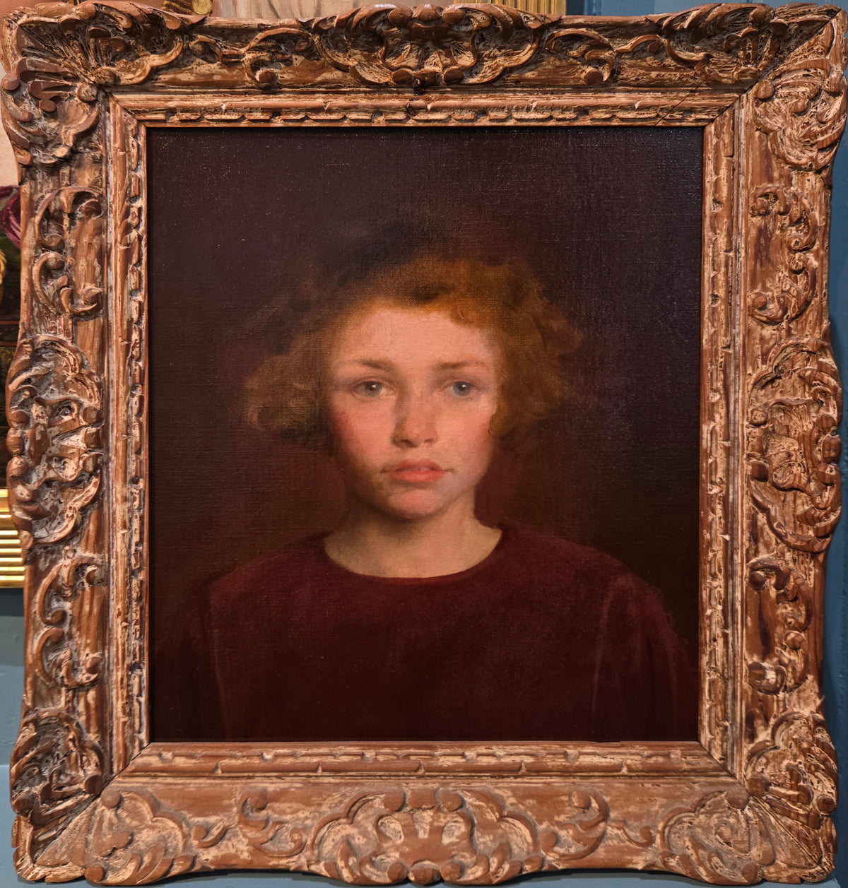 Gerald Festus Kelly - Portrait of Mary Elizabeth Hall, oil on canvas, 20th century - Darnley Fine Art