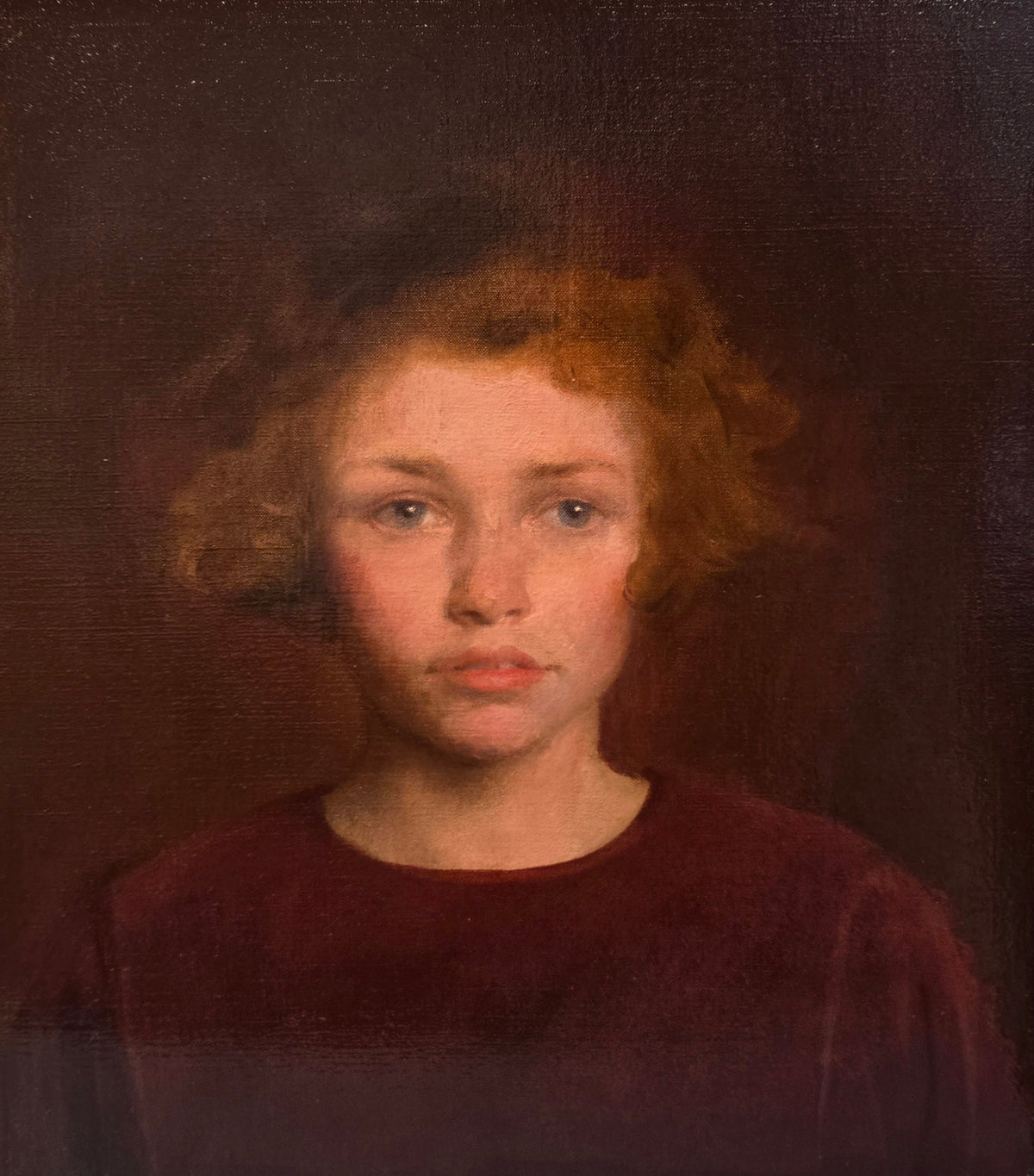 Gerald Festus Kelly - Portrait of Mary Elizabeth Hall, oil on canvas, 20th century - Darnley Fine Art