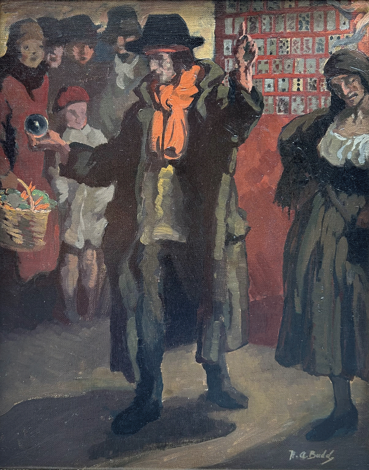 Herbert Ashwin Budd - The Fortune Teller, oil on canvas, 20th century - Darnley Fine Art