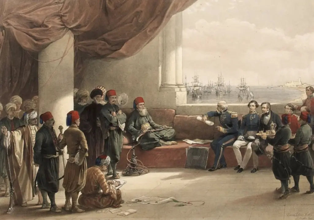 David Roberts - Interview with Mehemet Ali in his Palace, lithograph, 19th century - Darnley Fine Art