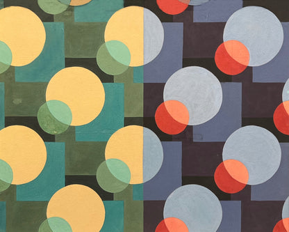Kenneth Hough - Circles, watercolour on paper, 20th century - Darnley Fine Art